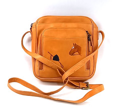 East West London  Light Tan Leather Equestrian Horse Compact Crossbody Handbag