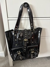 Mulberry Black Patent Roxanne Tote