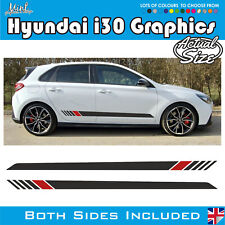 HYUNDAI i30 i40 i20 Side Stripes FITS ALL MODELS Decals Stickers Graphics  013