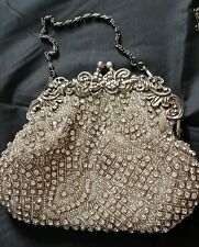 Butler & Wilson Swarovski Crystal SILVER Clutch/Shoulder Evening Bag VG Cond.