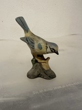Vintage Blue Tit Ceramic Bird