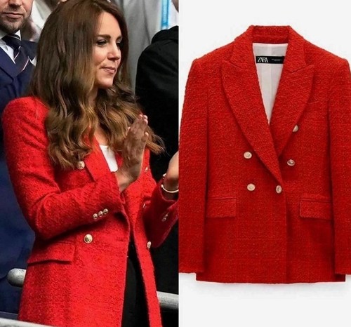 Bnwt zara red textured - zara,