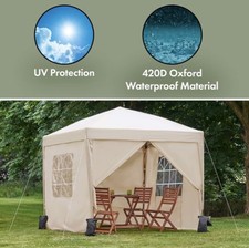 Vonhaus pop gazebo 5x2 - vonhaus, 2.5x2.5m