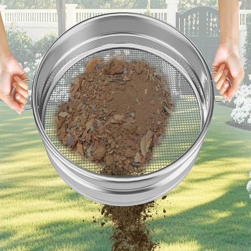 Large soil sifter with - large,