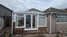 uPVC 12m2 two sided Conservatory, with blinds, light and fan, circa 2005