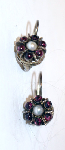Vintage seed pearl garnet - vintage,