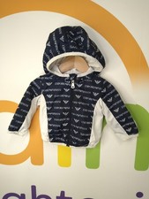 Emporio Armani Baby Boys Blue Logo Jacket - 6 Months 62cm - Genuine - Great Con.