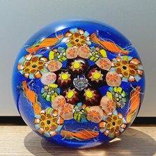Vintage Ysart Paperweight Multicoloured Millefiori/Canes Art Glass Pontil Vasart