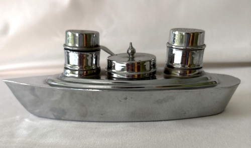 Vintage art deco chrome ocean - art,