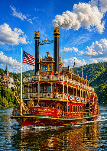 Vintage steam boat wall print - vintage,