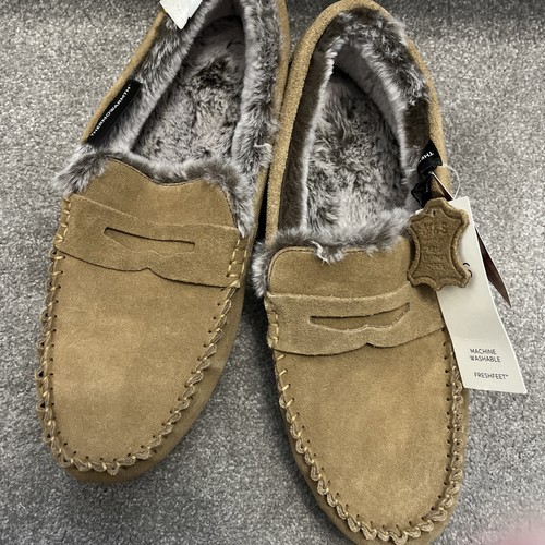 Mens tan suede slippers - tan,