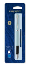 Waterman Allure Stylo Plume Fountain Pen. Pastel Blue Design. Fine Nib. Blue.