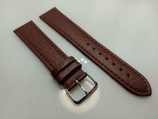 New Alfa 20mm Genuine Leather Dark Brown & Brown Stitching Watch Strap L247
