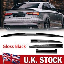 For Audi A6 S6 C7 Saloon Car Rear Trunk Lip Spoiler Boot Wing Adjustable Glossy