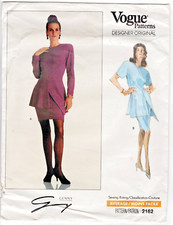 FF Sz10 Slim Peplum Dress Sewing Pattern Vogue Designer Original 2162