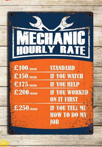 Mechanic funny hourly rate - hourly,