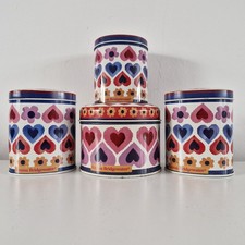 RARE - Emma Bridgewater Hearts & Flowers Small Storage Tins 4 in total