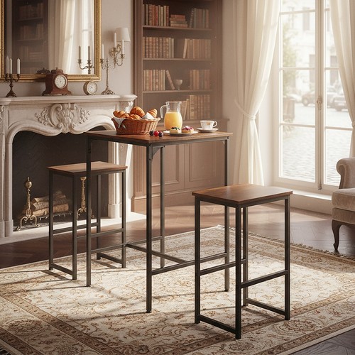 Breakfast bar table and stools - bar,