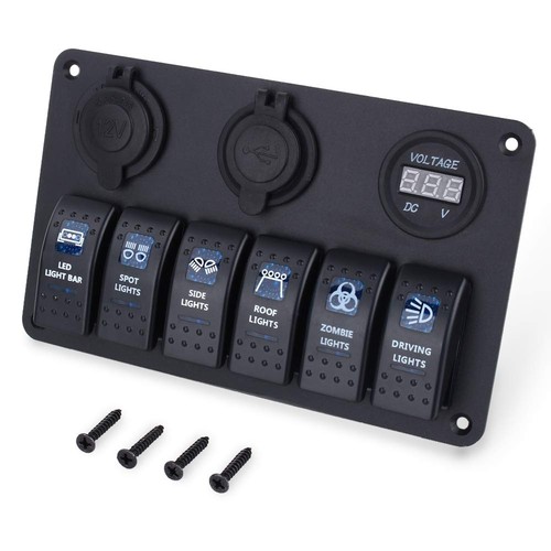 Gang rocker switch panel - 6,