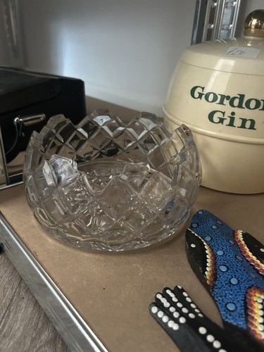 Glass vintage large bowl - large,