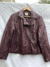 Tu Women’s Faux Leather Biker Jacket – Size 16