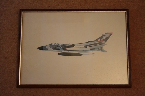 Framed military aircraft - aircraft, print