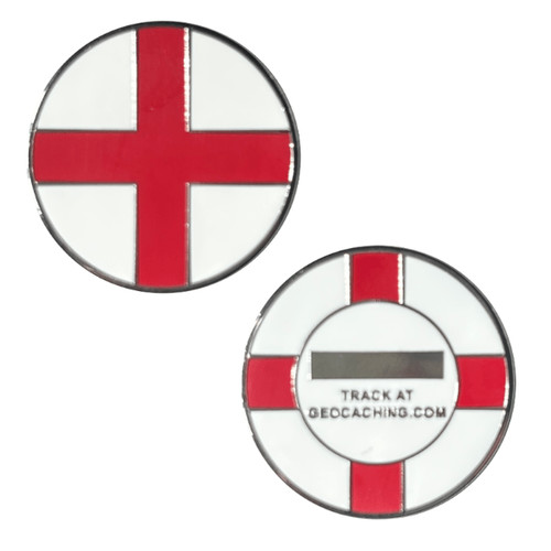 England flag micro geocoin - geocoin,