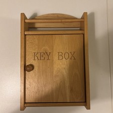 Wooden Key Box Key Cabinet | 20 x 6 x 29.5 cm | Wall Box | Plain & Unpainted