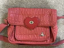 Vivienne Westwood Red Quilted (Project Bag) Heart Messenger Bag – Orb Logo