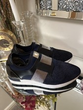Ted Baker Ladies Trainers Shoes Size UK6.5 EUR40 navy silver excellent