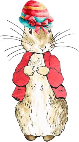 Peter rabbit watercolour wall - rabbit,