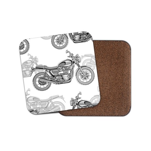 Retro motorcycle cork backed - retro,