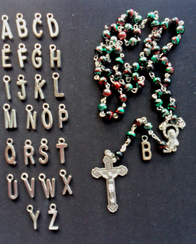 Rosary beads with - , silver