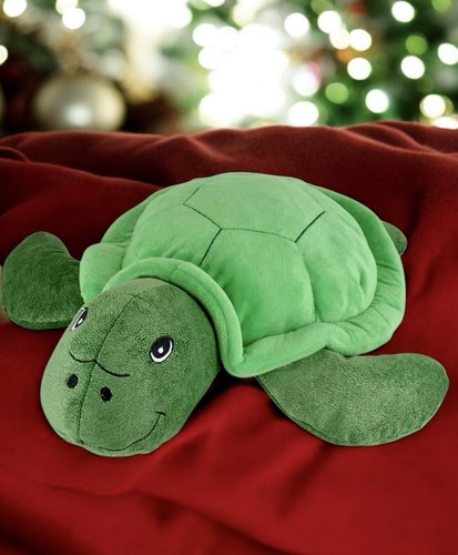 Green plush turtle hot water - turtle,
