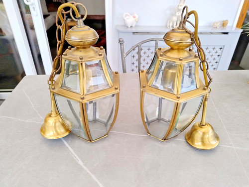 Matching pair french brass - pair, of