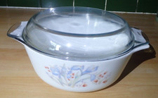 Pyrex Blue Iris Round
