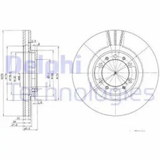 2x Brake disc Vented BG3099