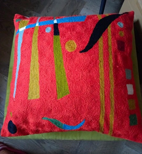 Embroidered crewel work - crewel,