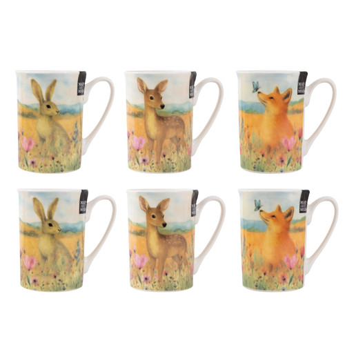 Set wildflower mugs - set, 6