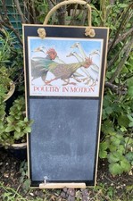 Rectangular Country Chalk Board Farmhouse Hens Chickens Poultry In Motion S Drew