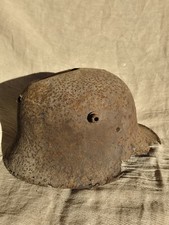 WW1 Original German Army Helmet, Relics with battle damage. Untouched , No8