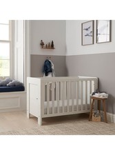 Compact White Mini Cot Bed -