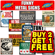 FUNNY METAL SIGNS MANCAVE RUDE JOKE HOME BAR WALL PLAQUES RETRO VINTAGE FUN GIFT