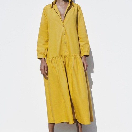 Zara womens mustard long