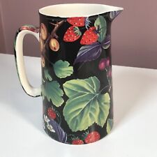 Heron Cross Pottery 2 Pint Jug Berries Design VGC