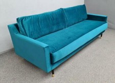 SWOON Reiti Three-seater Sofa Kingfisher Velvet (851)