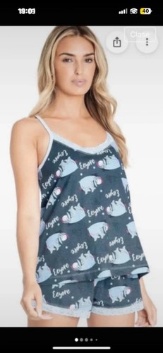 Ladies eeyore pyjama set - f&f,