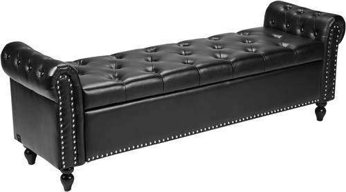 Modern button tufted storage - modern,