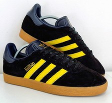 Custom Adidas Gazelle OG Trainers Jet & Glow Yellow Size UK 10 Casuals 