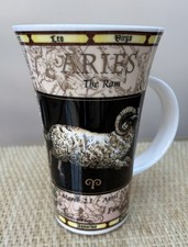 Dunoon Zodiac Aries Ram Large Fine Bone China Mug 6" Made in England